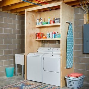 How to DIY Laundry Room Shelves